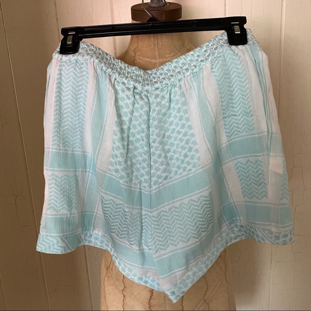NEW CECILIE COPNEHAGEN sz XS Light Blue Shorts Elastic Waist - Picture 2 of 9